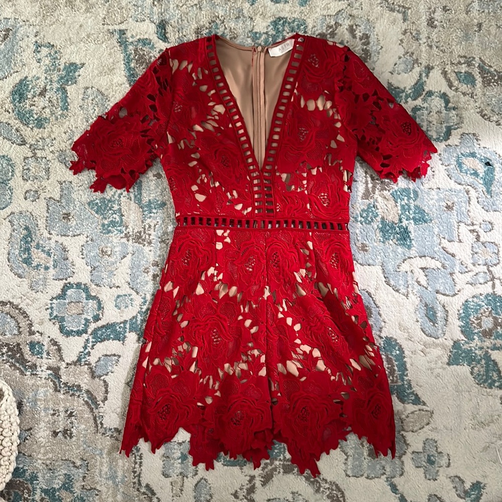 Astr The Label red romper